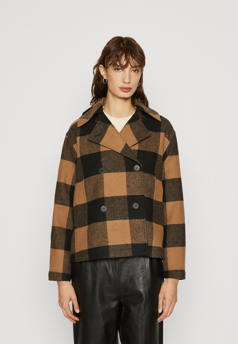 Selected Femme SLFEVANA JACKET - Allvädersjacka - toasted coconut/black