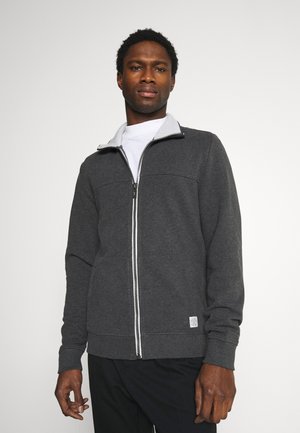 WITH CUTLINE - Sweat zippé - dark grey melange