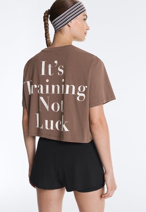 OYSHO, T-shirt imprimé - brown