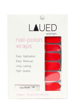 VARGU LAUED VEGANE NAGELFOLIEN SOLID RED - Nail stickers - fire rose