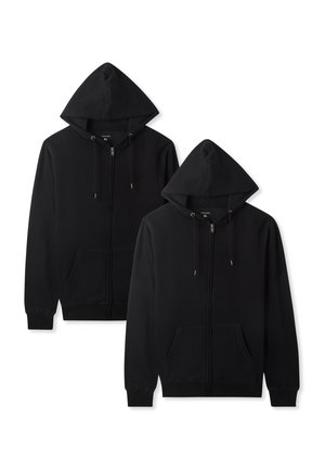 PACK 2 CAPPUCCIO - Felpa con zip - 2x Black