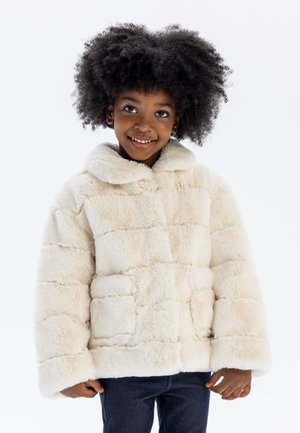 SOFT FAUX FUR WITH COLLAR - Jachetă de iarnă - off white