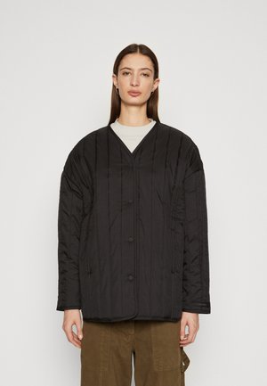 VERTICAL QUILT JACKET - Light jacket - black