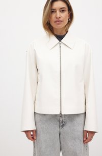 WIDE COLLAR - Light jacket - light beige