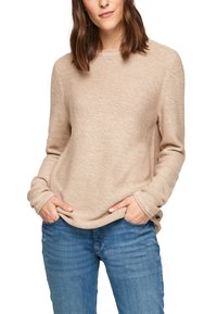 QS Strickpullover - beige melange