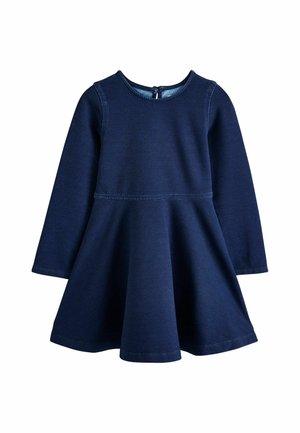 Next, REGULAR FIT - LONG SLEEVE SKATER DRESS - Denim dress - indigo blue