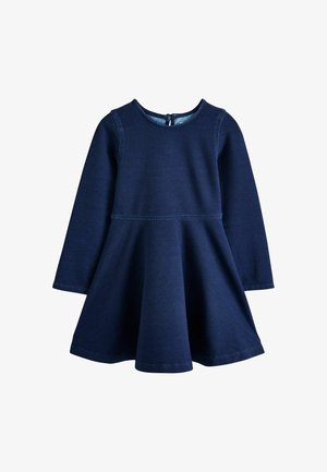 Next, REGULAR FIT - LONG SLEEVE SKATER DRESS - Denimové šaty - indigo blue