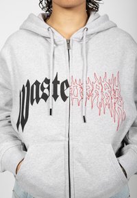 Wasted Paris Felpa con zip - mottled light grey