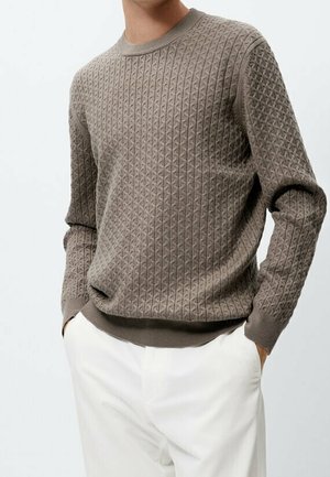 Stickad tröja - light brown