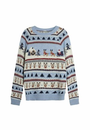 CHRISTMAS SCENE FAIR ISLE  - REGULAR FIT - Jumper - blue
