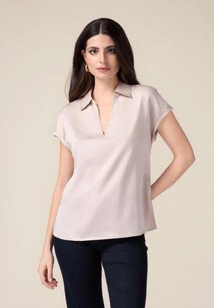 SCOLLO A V - T-shirt - bas - beige