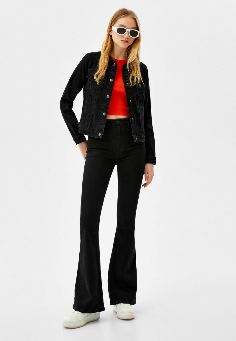 Damen Leichte Jacken | Bershka Jeansjacke black/schwarz - IK80235 Damen Leichte Jacken | Bershka Jeansjacke black/schwarz - IK80235