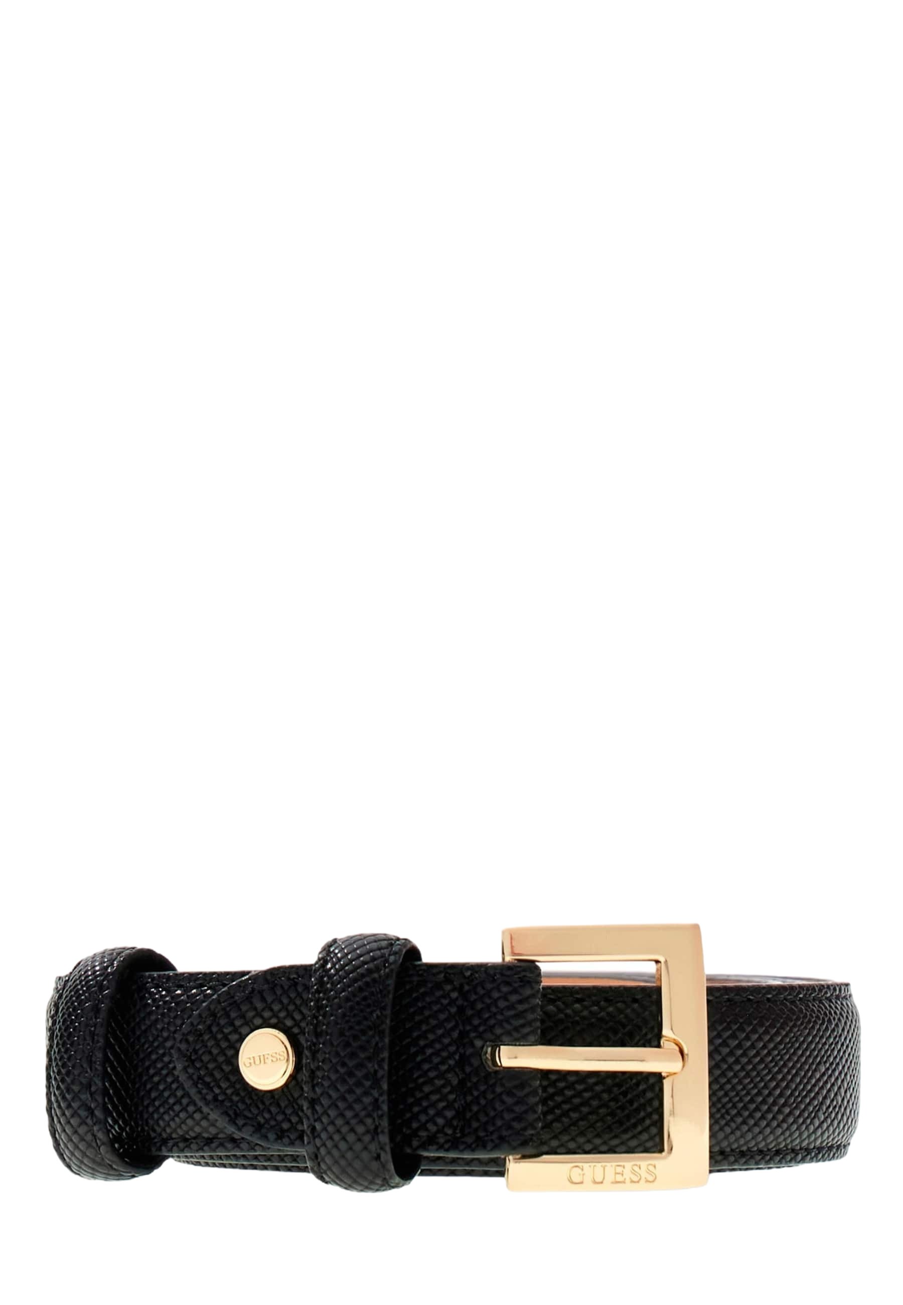 Guess Black Belt with Gold Logo Accent Guess Men main image 3