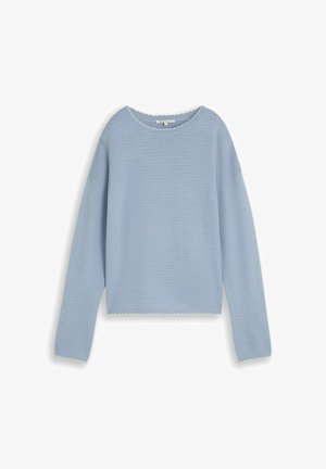 TOM TAILOR DENIM, TOM TAILOR DENIM PULLOVER & STRICKJACKEN RELAXED FIT STRICKPULLOVER - Maglione - foggy sky blue