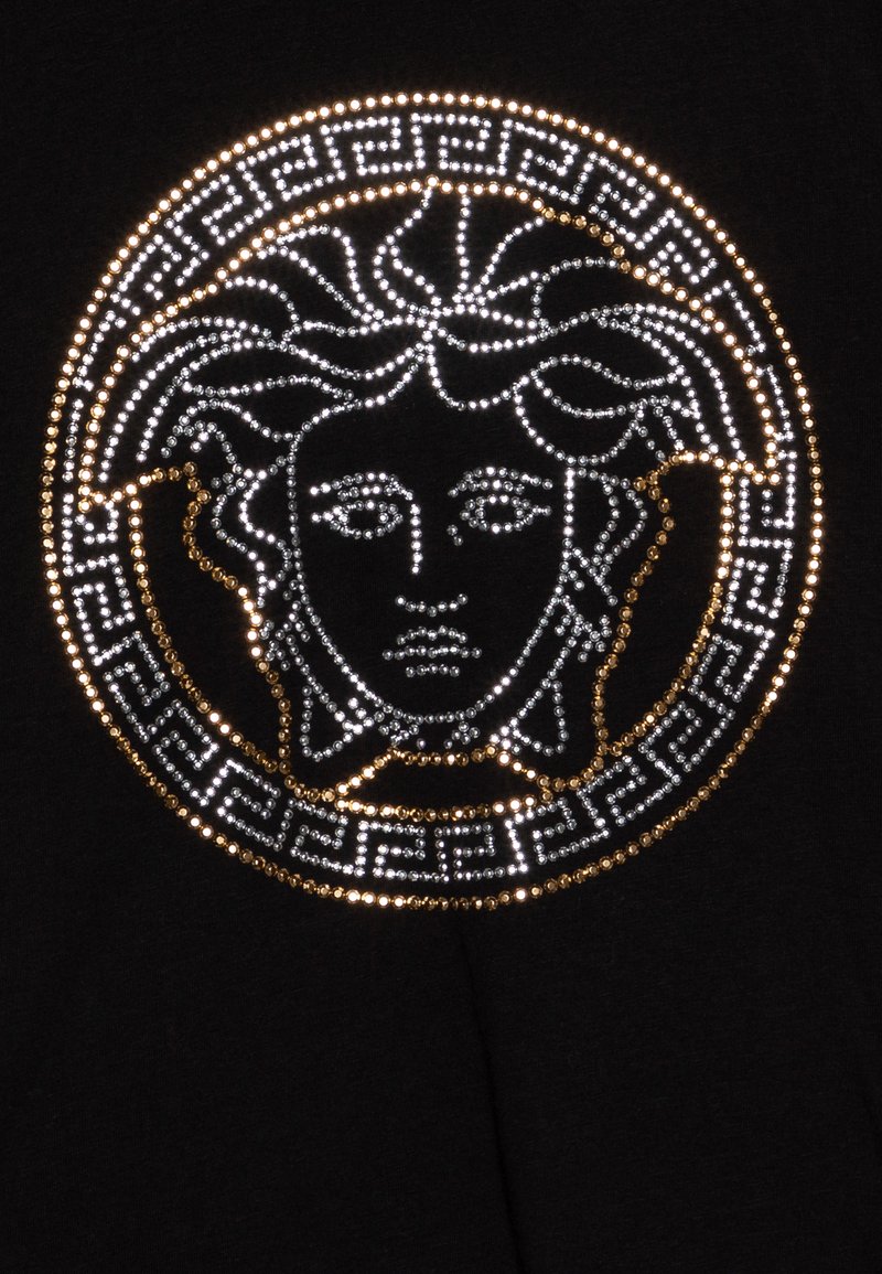 Versace BICOLOR MEDUSA STUDS UNISEX T-shirt con stampa black