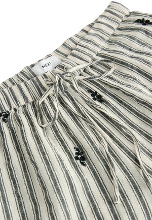 Next REGULAR FIT-WIDE LEG - Auduma bikses - black white stripe