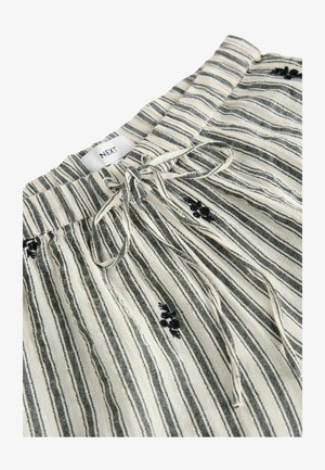 Next REGULAR FIT-WIDE LEG - Pantaloni - black white stripe