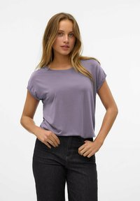 Vero Moda STRETCH AVA - T-Shirt basic - grau-lila