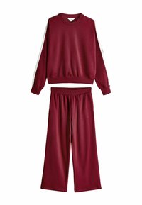 THE SET REGULAR FIT - 2 PIECE TAPED CREW NECK  AND WIDE LEG  SET   - Verryttelypuku - red