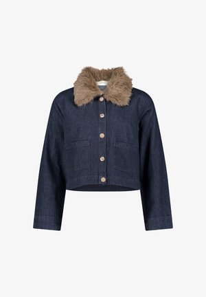 Cartoon, CARTOON MIT KUNSTFELLKRAGEN JEANSJACKE - Veste en jean - patch blue brown