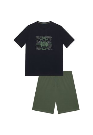 Yamamay ROYAL SET - Pyjama set - dark blue olive green with print