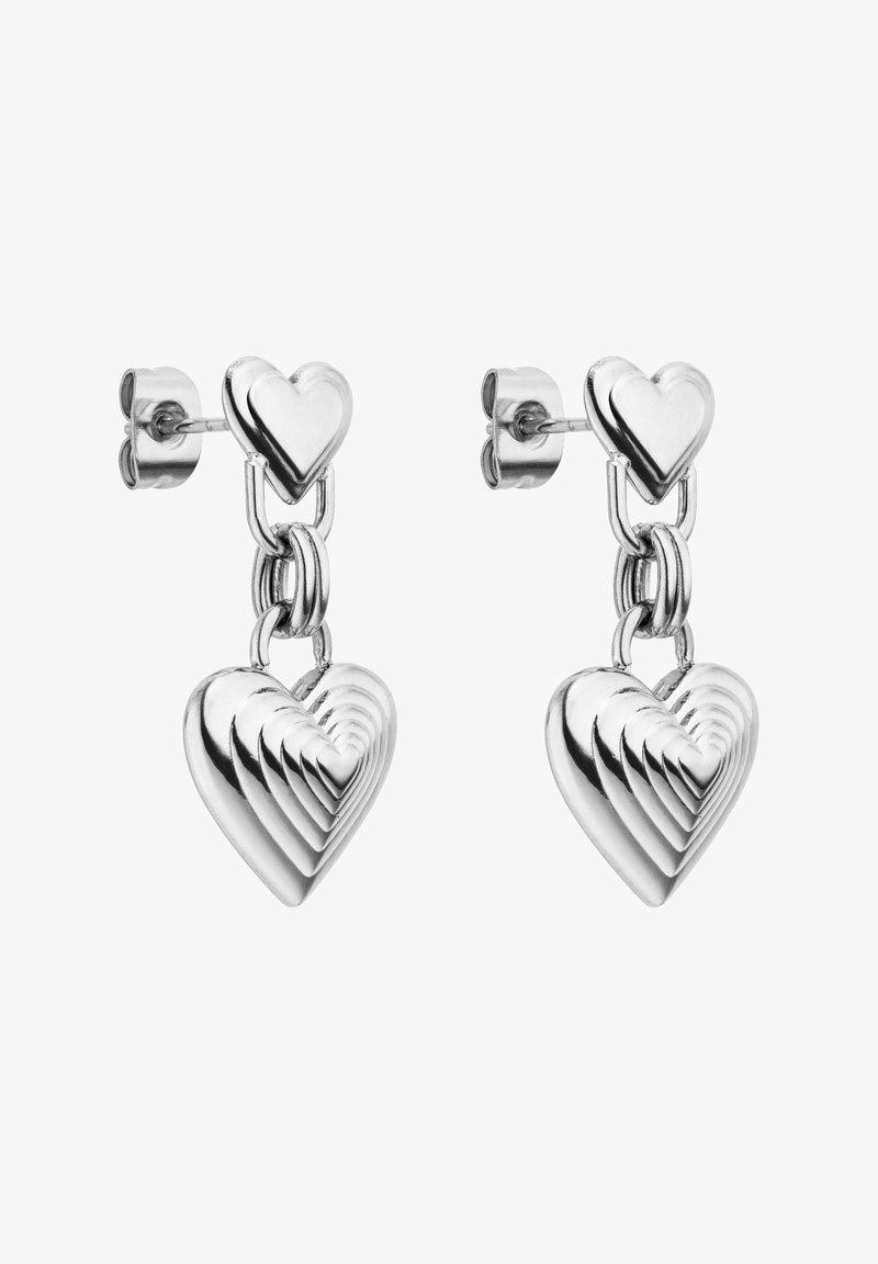 PURELEI WHISPERING HEARTS - Ohrringe - silberfarben