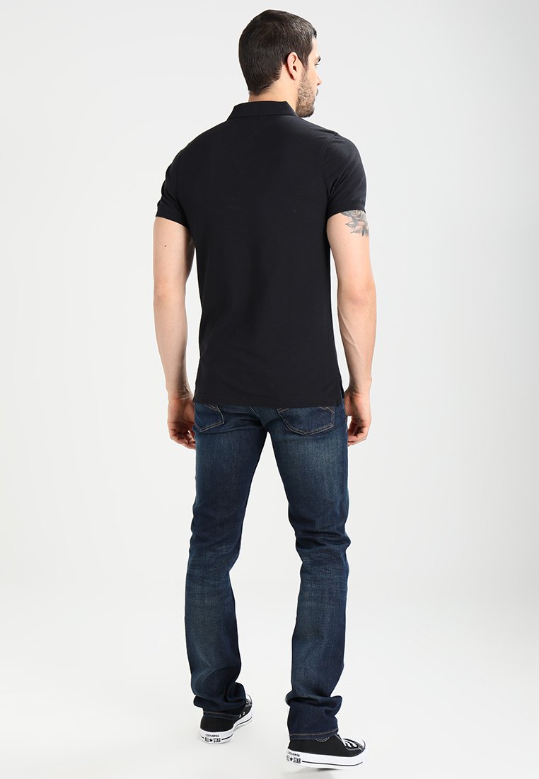 Tommy Jeans ORIGINAL FINE SLIM FIT - Polo shirt - tommy black/black -  Zalando.ie