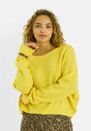 À COL ROND - Jersey de punto - jaune