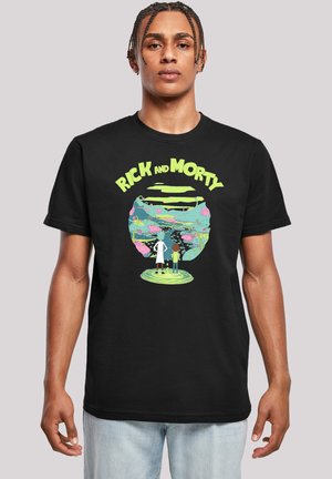 F4NT4STIC RICK AND MORTY PORTAL - Camiseta estampada - black