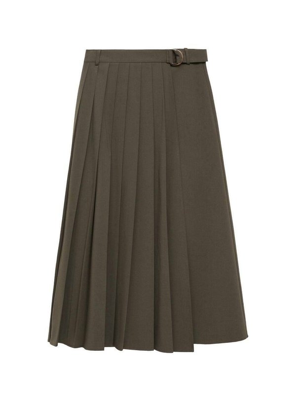 Pleated skirt - khaki4