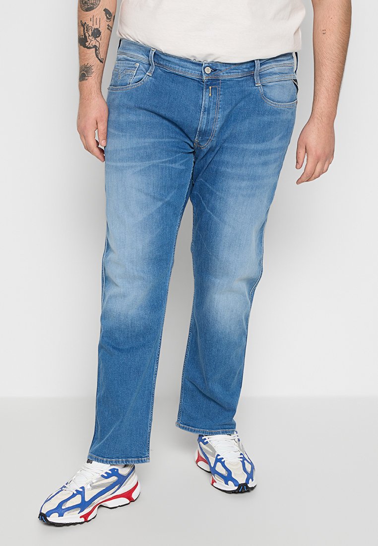 Replay Plus Straight leg jeans blauw