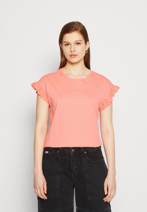 ONLY ONLIRIS EMB  - Μπλουζάκι με στάμπα - georgia peach