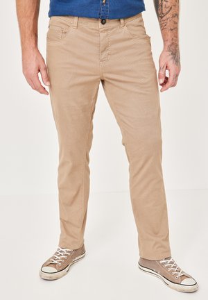 PIPE SLIM-FIT 5-POCKET - Trousers - beige
