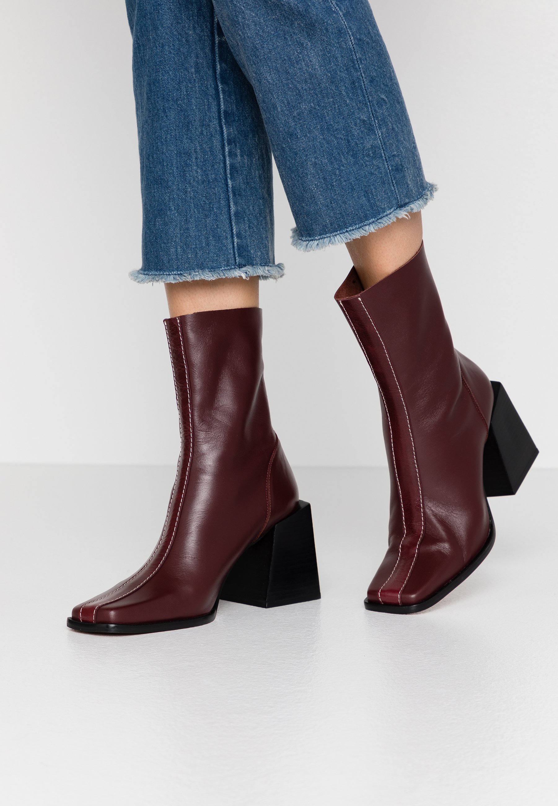 topshop red boots