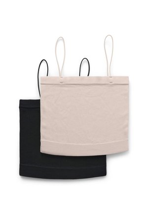 PACK OF 2 SEAMLESS - Top - 1x Black, 1x Beige (Nude)