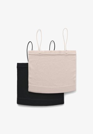 Terranova, PACK OF 2 SEAMLESS - Top - 1x Black, 1x Beige (Nude)