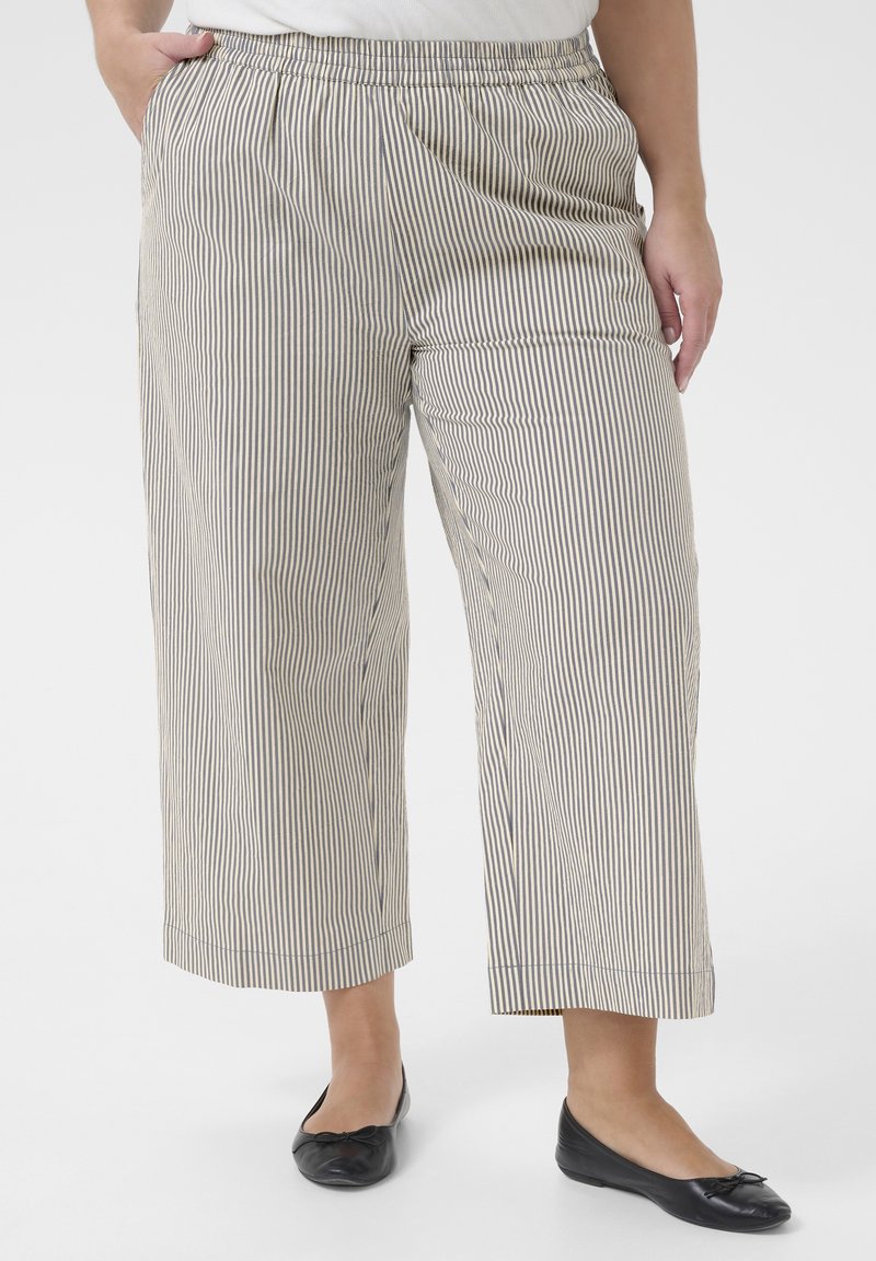 Kaffe Curve - Trousers - midnight white stripe, Enlarge