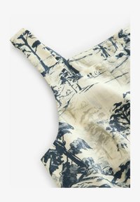 Atlasīts, white blue scenic print