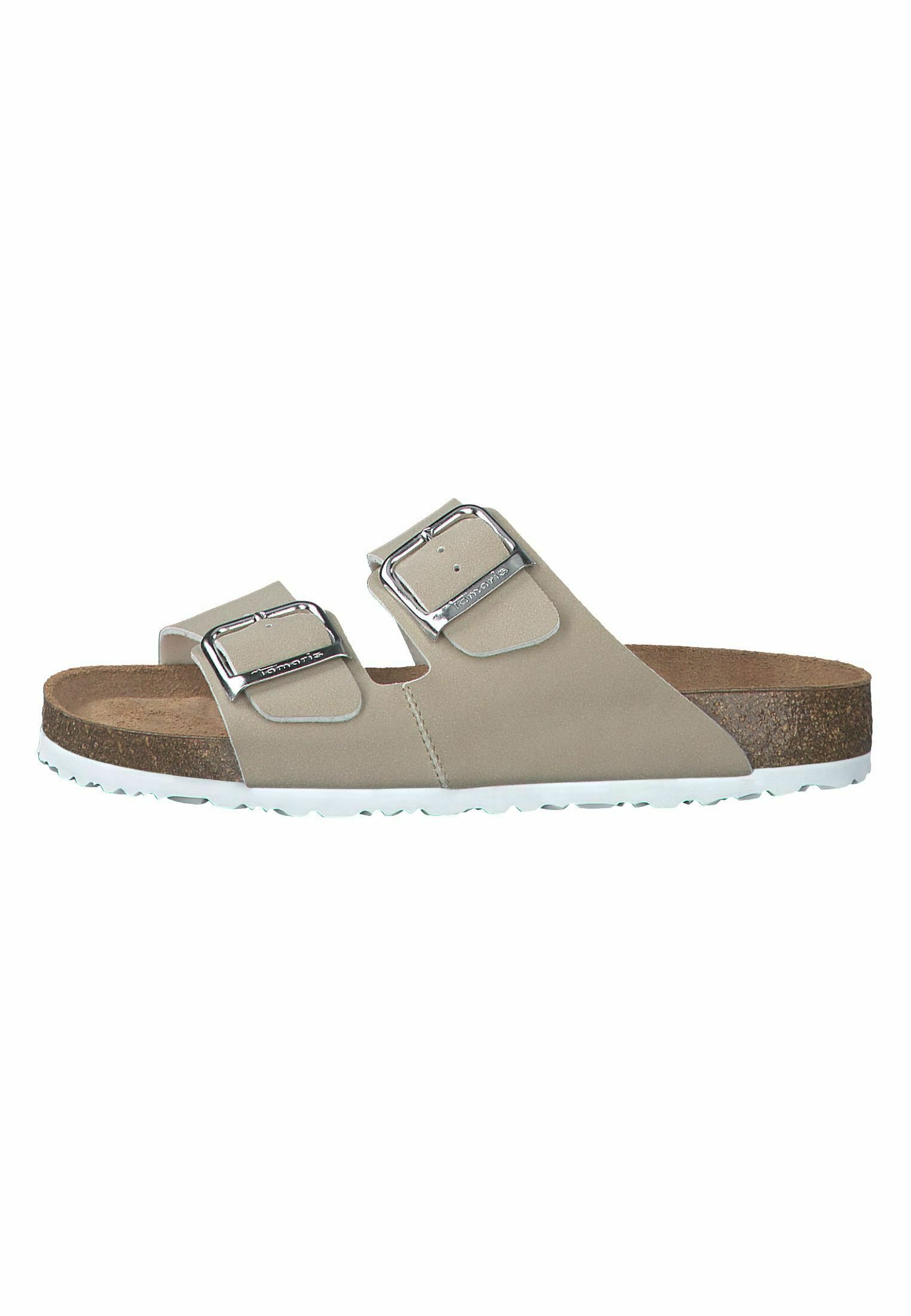 Dr. Stark Damen Pantolette Taupe - Bequeme Sandalen Mit Klettverschluss