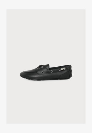 KARL LAGERFELD, ARIELLA BOAT SHOE - Jalga libistatavad jalanõud - black leather