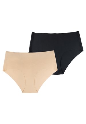 2-PACK INVISIBLE HIGH - Panties - beige/noir