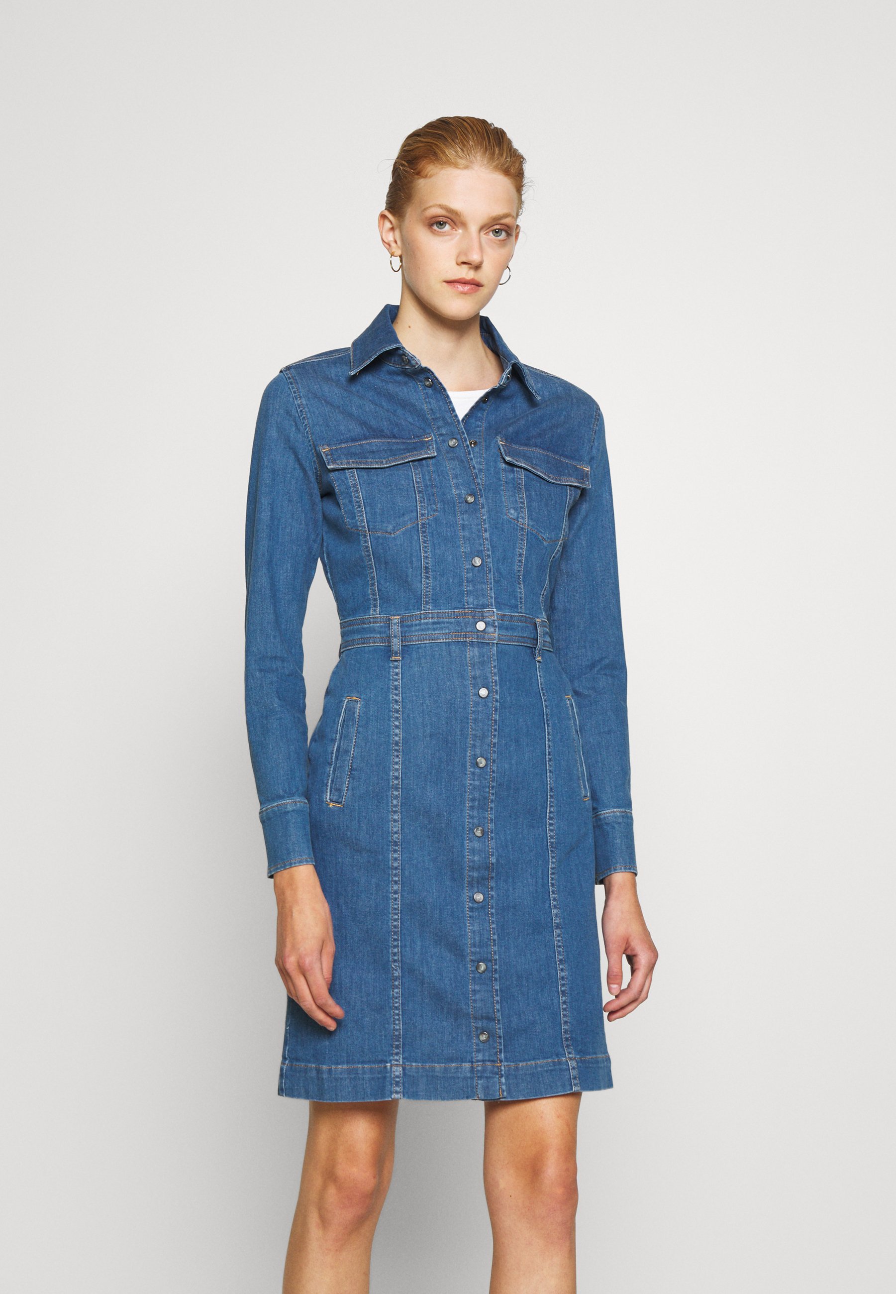 7 for all mankind LUXE DRESS WATERFALL 