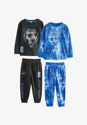 Next, 2 PACK SET - Nachtwäsche Set - blue/black football