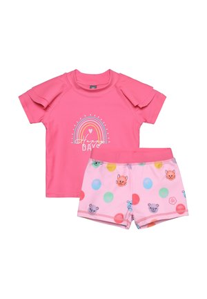 Color Kids BABY T-SHIRT SET SHORT SLEEVE SET - Jogginghose - pink/lemonade