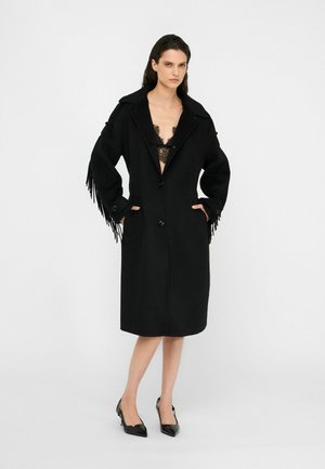 WITH FRINGES - Trenchcoat - black