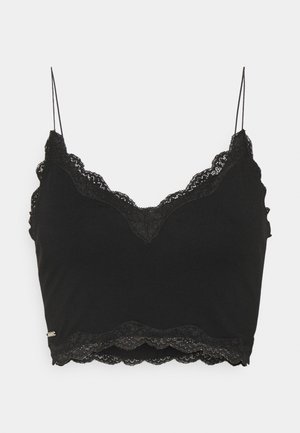 COZY CROP - Pyjamasöverdel - black