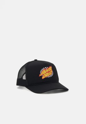 Santa Cruz OVAL CHECK FLAME UNISEX - Gorra - black