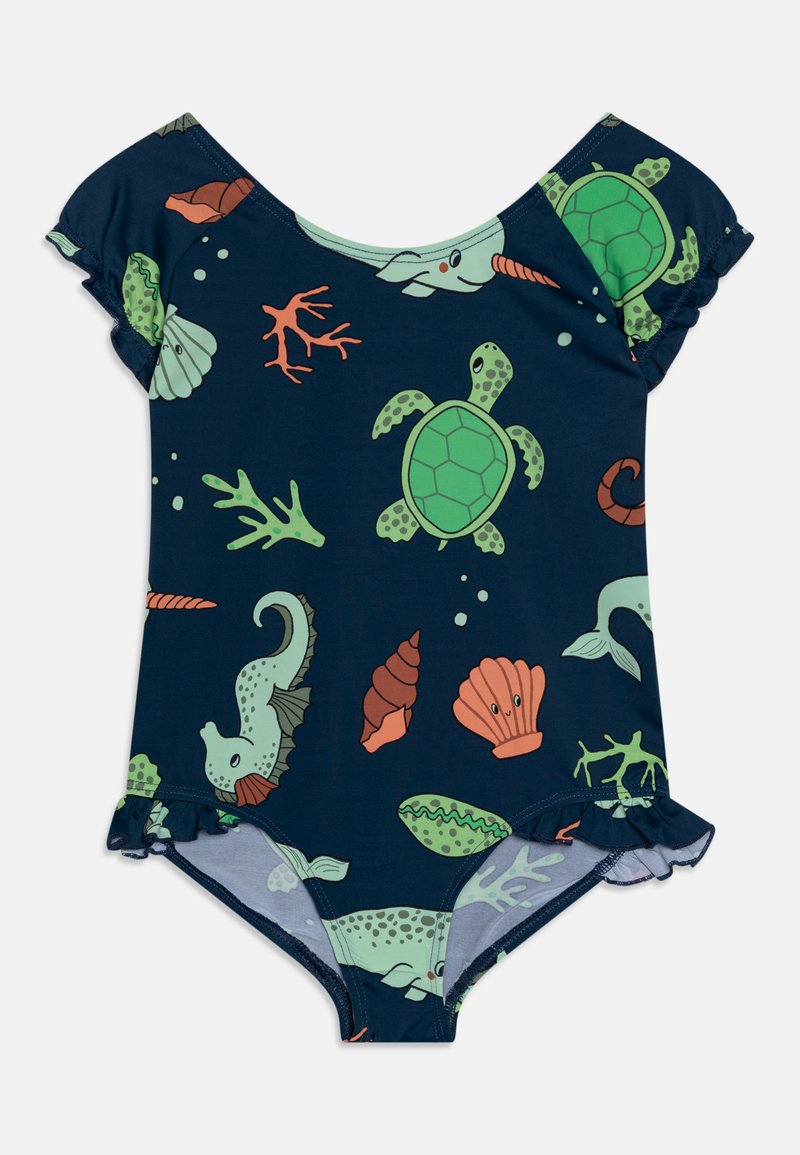 Lindex SWIMSUIT SLEEVE OCEAN Badpak dark dusty blue/blauw Zalando.nl