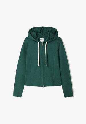 Bershka Sweatjacke - evergreen