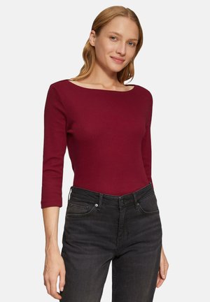 MIT 3/4-ARM UND U-BOOT AUSSCHNITT - Langarmshirt - rubinrot